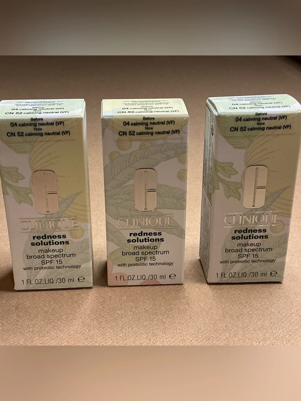 ✨ NIB Clinique Redness Solutions Makeup Lot (3 Bottles) ✨